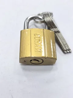قفل اویز طلایی سایز 20 کلید ناودانی
