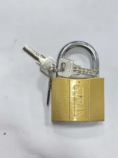 قفل آویز طلایی سایز 32 کلید ناودانی